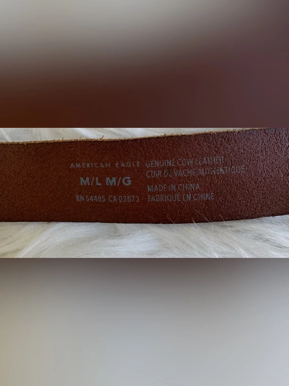 American Eagle Outfitters Brown Leather Belt with Gold Buckle
